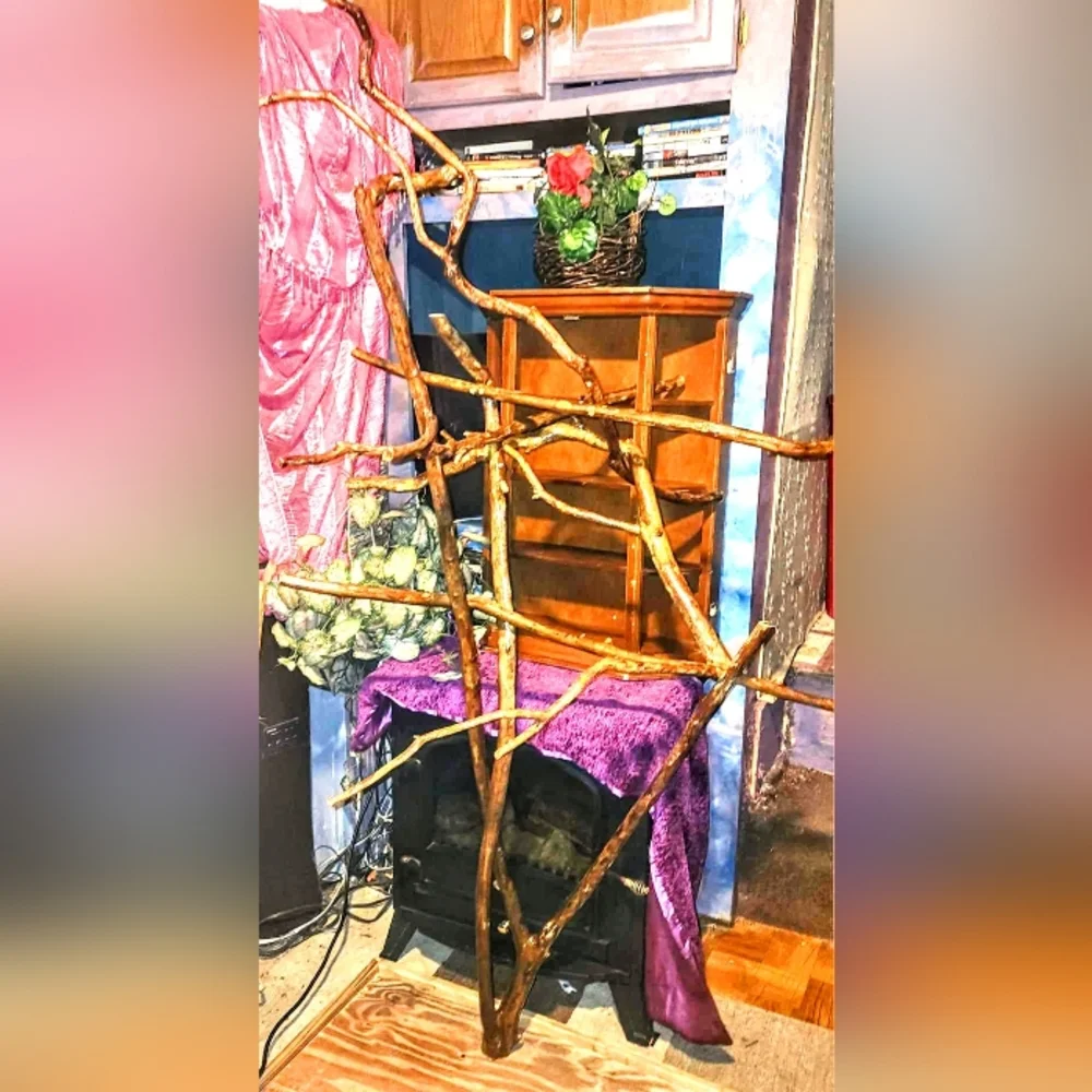 Custom exotic bird perch stands